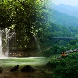 新北平溪｜嶺腳寮登山步道｜拜訪孤獨車站．親近仙氣滿載的望古瀑布